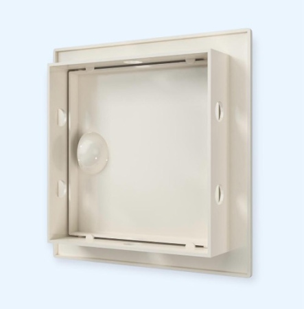 Л1010Р Ivory Люк ревизионный ЛР фланец 98х98 ручка 122х122 пластик Ivory EVECS